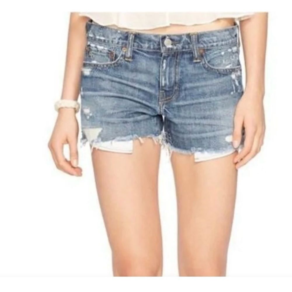 Polo Ralph Lauren The Crosby Relaxed Distressed Cotton Denim Shorts 28
